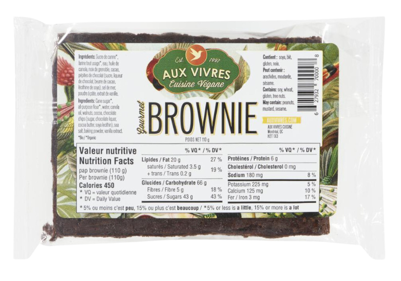 Brownie végane AUX VIVRES